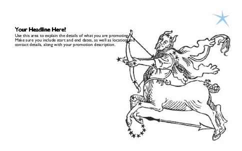 Sagittarius Full Colour Oversized Postcards