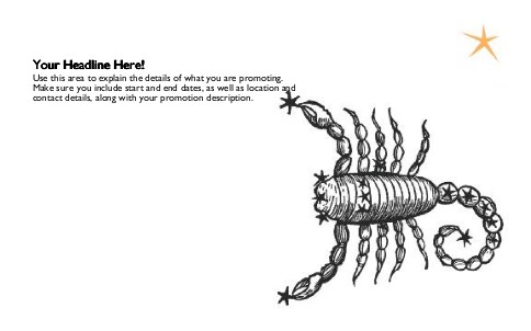 Scorpio Full Colour Oversized Postcards