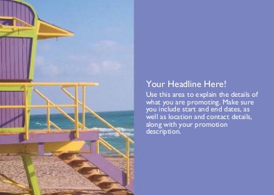 Lifeguard Stand Full Colour Standard Sized Postcards