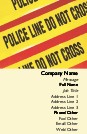 Police Line Tape Full Colour Magnetic Business Cards