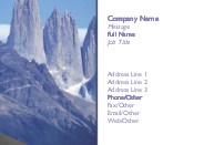 Majestic Mountains Full Colour Magnetic Business Cards