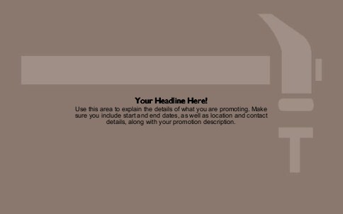 Hammer on Brown Background Full Colour Oversized Postcards