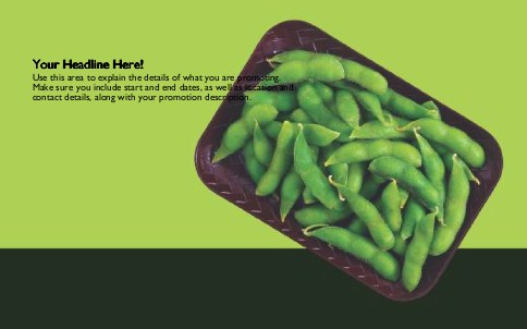 Plate of Peas Full Colour Oversized Postcards