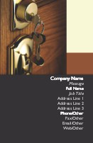 Door with Key Full Colour Business Cards