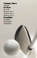Golf Ball and Wedge Full Colour Business Cards