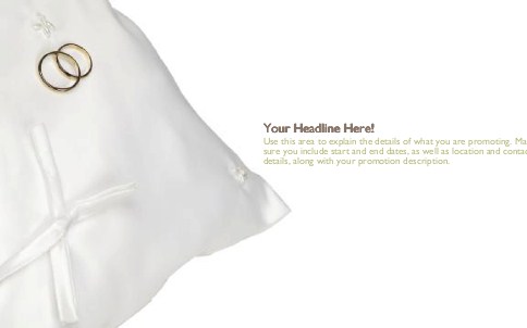 Ring Bearer Pillow Full Colour Oversized Postcards