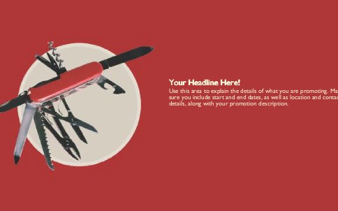 Swiss Army Knife Full Colour Oversized Postcards