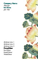 Curling Blooms Full Colour Business Cards