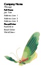 Green Butterfly Full Colour Business Cards