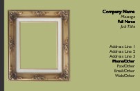 Decorative Picture Frame Recycled Business Cards