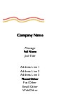 Red and Yellow Waves Recycled Business Cards