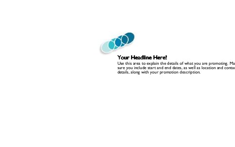 Blue Ovals Full Colour Oversized Postcards