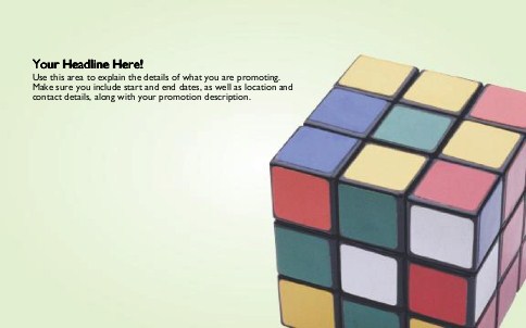 Rubik's Cube Full Colour Oversized Postcards