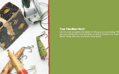 Fishing Supplies Full Colour Oversized Postcards