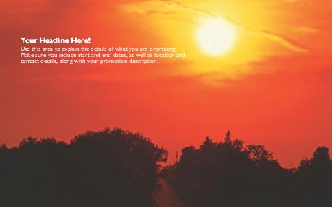 Midday Sun Full Colour Oversized Postcards