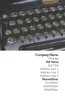 Old Typewriter Full Colour Business Cards