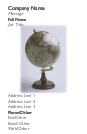 Globe on a Stand Full Colour Business Cards