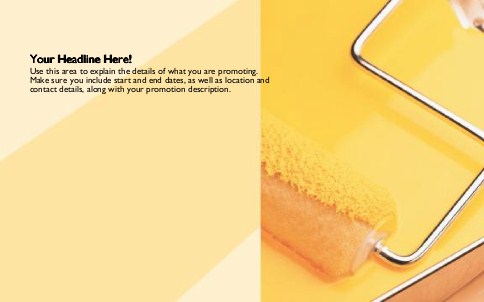 Yellow Paint Full Colour Oversized Postcards