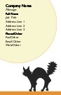Black Cat Full Colour Magnetic Business Cards