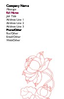 Line Art Blossom Full Colour Business Cards