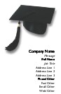 Black Graduation Cap Full Colour Magnetic Business Cards