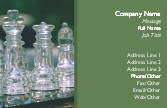 Glass Chess Pieces Recycled Business Cards