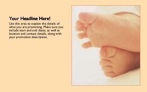 Baby Feet Full Colour Oversized Postcards