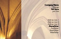 Cathedral Ceiling Recycled Business Cards