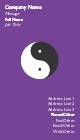 Chinese Yin Yang Full Colour Business Cards