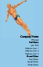 Man Diving Full Colour Business Cards