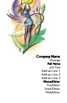 Woman Golfing Full Colour Business Cards