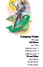 Woman Playing Lacrosse Full Colour Business Cards