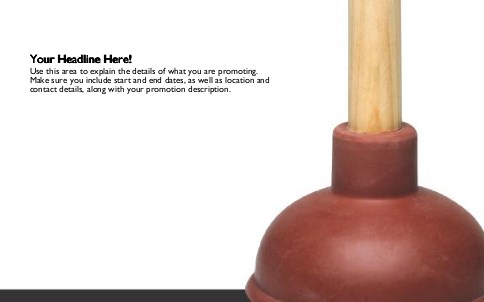 Plunger Full Colour Oversized Postcards