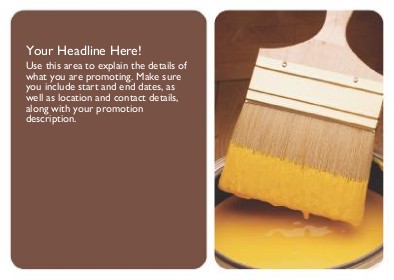 Yellow Paint and Brush Full Colour Standard Sized Postcards