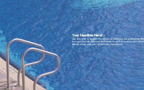 Swimming Pool and Ladder Full Colour Oversized Postcards