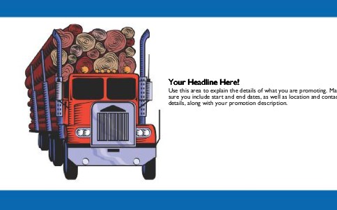 Logging Lorry Full Colour Oversized Postcards