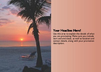 Sunset Paradise Full Colour Standard Sized Postcards