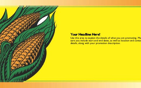 Corn Cobs Full Colour Oversized Postcards