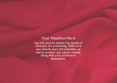 Red Satin Fabric Full Colour Standard Sized Postcards