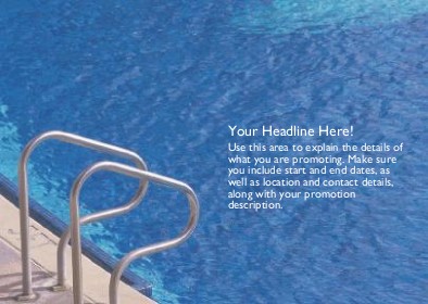 Swimming Pool and Ladder Full Colour Standard Sized Postcards