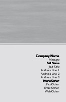 Conservative Grey Full Colour Business Cards