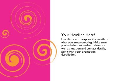 Yellow Swirls Full Colour Standard Sized Postcards