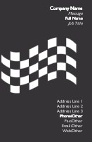 Chequered Flag with Black Background Full Colour Business Cards