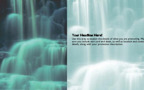 Waterfall Full Colour Oversized Postcards