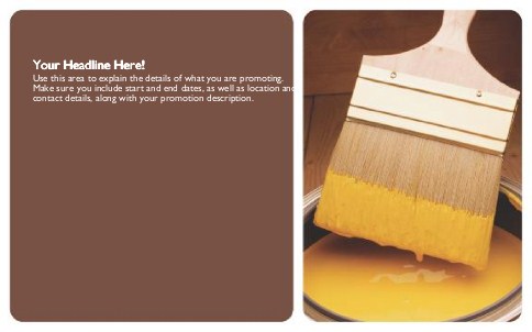 Yellow Paint and Brush Full Colour Oversized Postcards