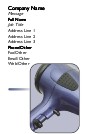 Blow Dryer Full Colour Business Cards