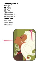 Woman with Long Hair Full Colour Business Cards