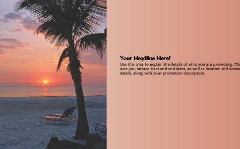 Sunset Paradise Full Colour Oversized Postcards