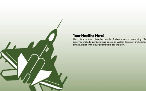 Green Fighter Jet Full Colour Oversized Postcards