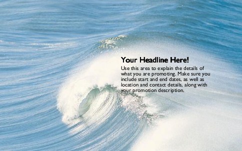 Cresting Wave Full Colour Oversized Postcards